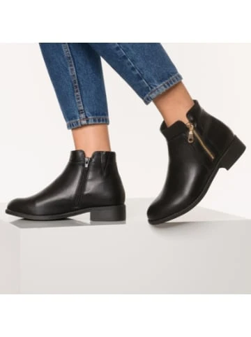 Ambellis Gold Zipper Stiefeletten Günstig Kaufen – Bild 2