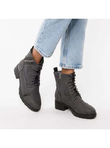 Stiefeletten Ambellis Schnürstiefel Mit Zipper Und Blumen Detail Günstig Kaufen – Bild 2