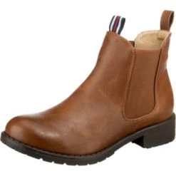 Stiefeletten Ambellis Vegane Classic Chelsea In Leder Optik Mit Farbakzent Chelsea Boots Günstig Kaufen